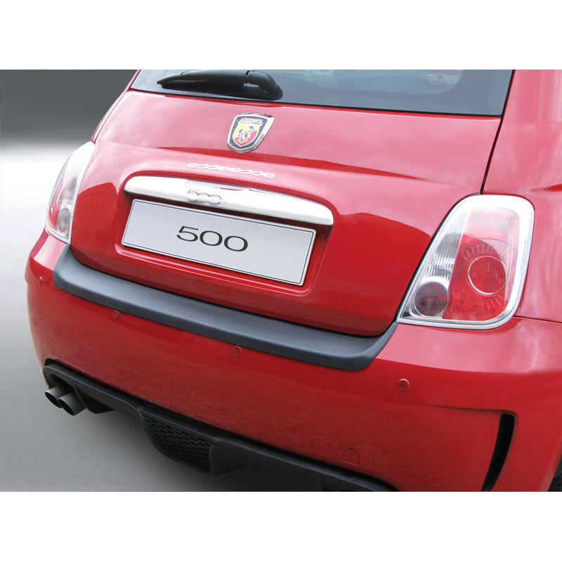 RGM, Rear bumper protector, ABS plastic, fits Fiat 500 Abarth -3/2016 Black