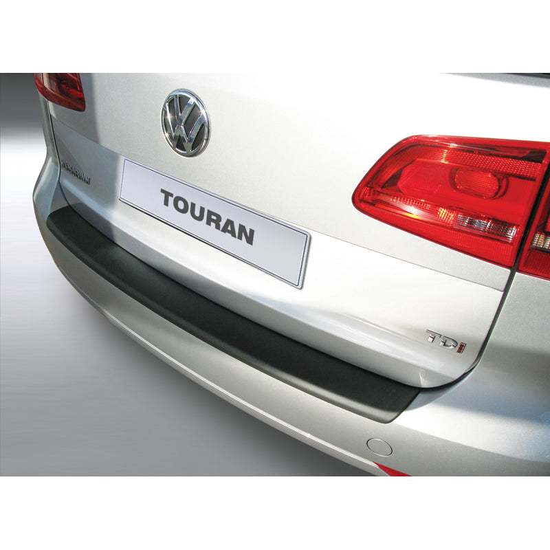 RGM, Rear bumper protector, ABS, Black, Fits Volkswagen Touran 2010-2015, '3D shaped'