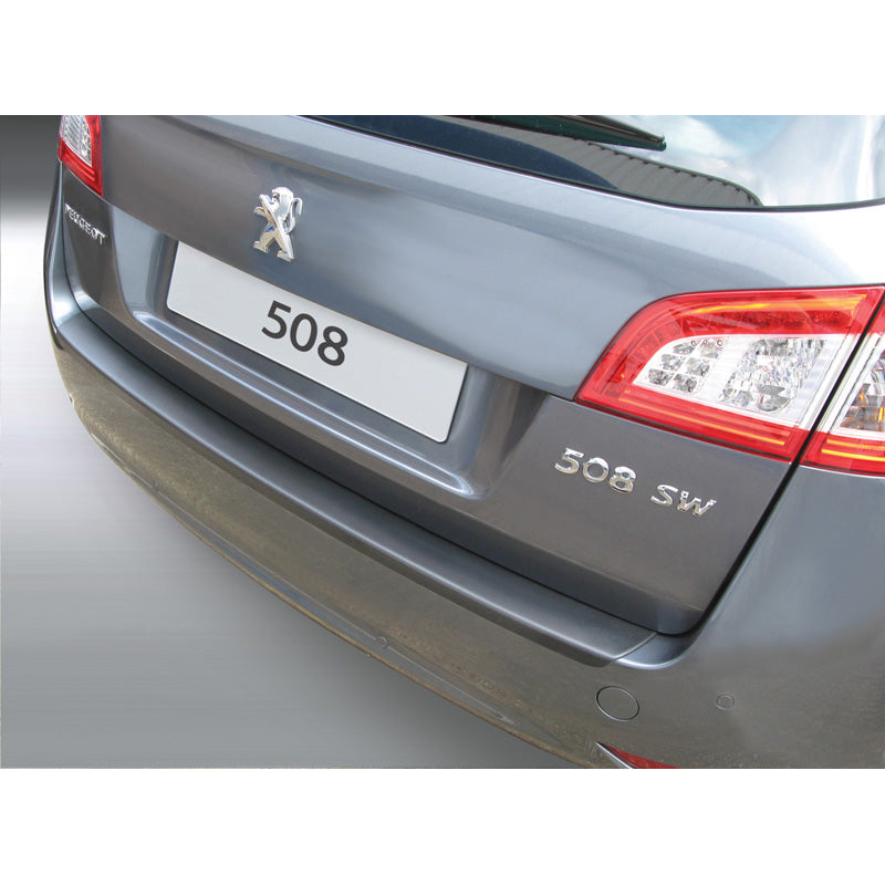 RGM, rear bumper protector, ABS plastic, fits Peugeot 508 SW 2011-2019 Black