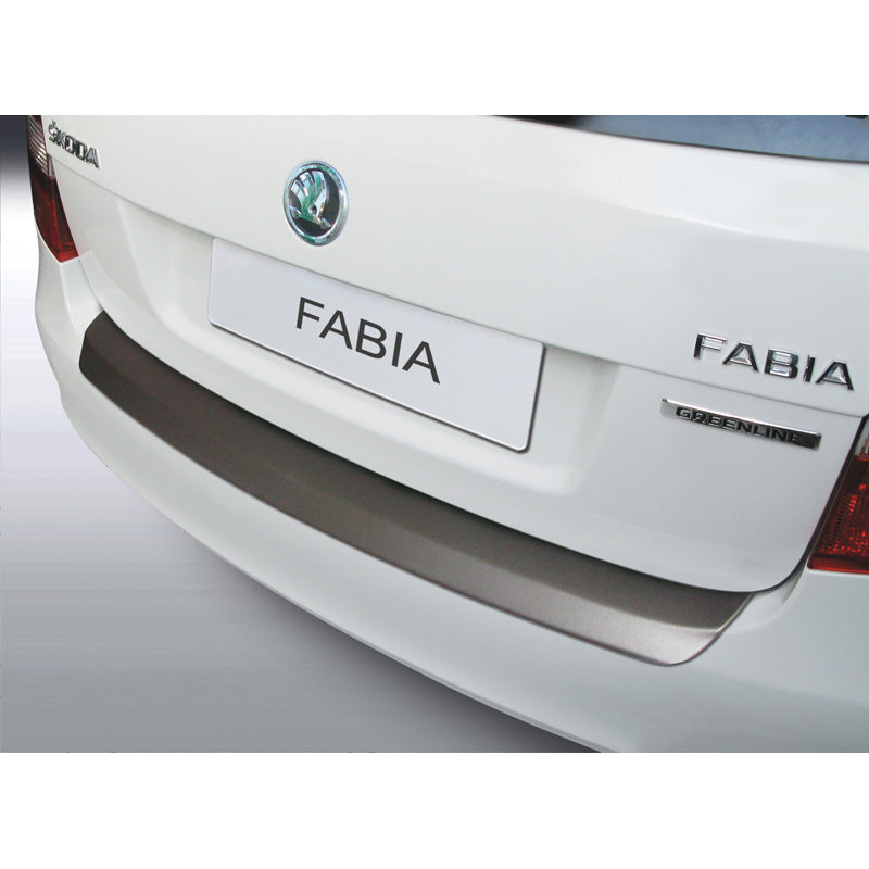 RGM, Protection de pare-chocs arrière, plastique ABS, compatible avec Skoda Fabia combi 2010-2014 Noir