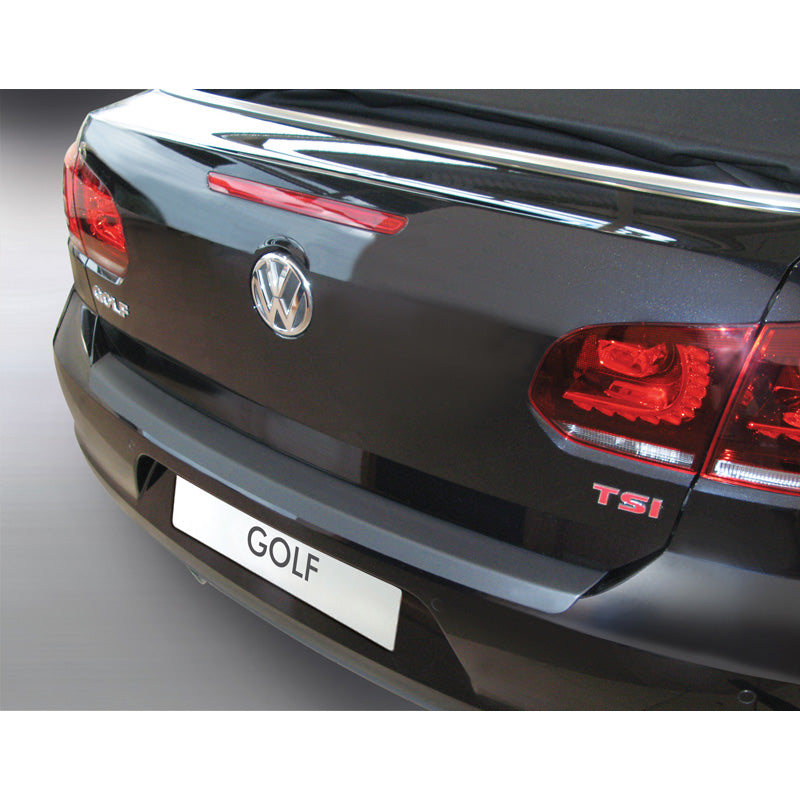 RGM, Protection de pare-chocs arrière, plastique ABS, compatible avec Volkswagen Golf VI Cabrio 2011- Noir