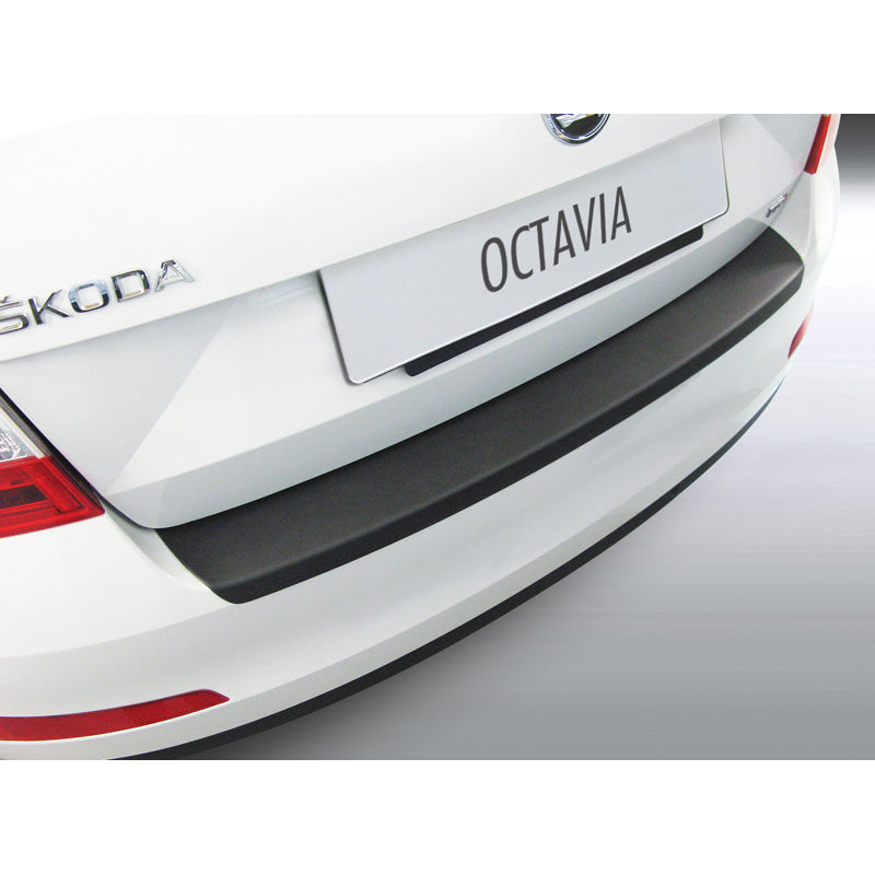 RGM, Rear bumper protector, ABS plastic, fits Skoda Octavia III 5 doors 2013-2017 Black