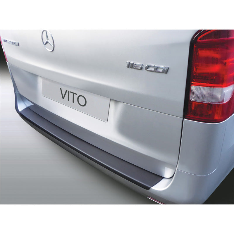 RGM, Rear bumper protector, ABS plastic, Fits Mercedes Vito/V-Class/AMG/Viano Facelift 3/2019- Black