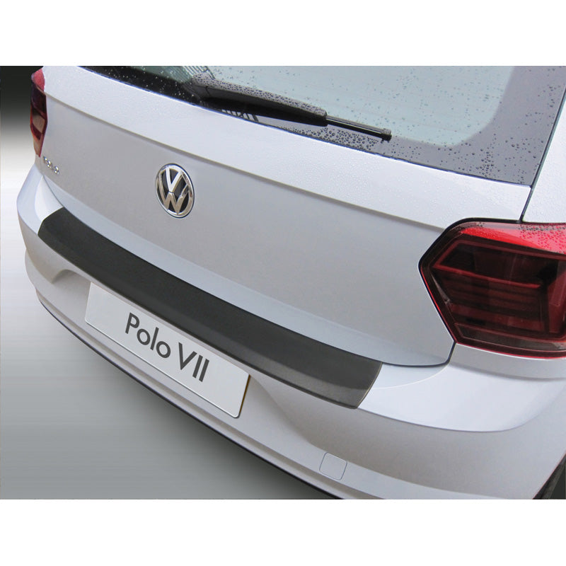 RGM, Protection de pare-chocs arrière, plastique ABS, compatible avec Volkswagen Polo VI 5-doors 2017-2021 Noir