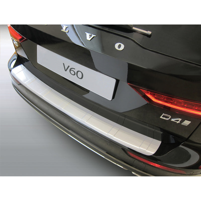 RGM, Rear bumper protector, ABS plastic, fits Volvo V60 II 2018- Black 'Ribbed'