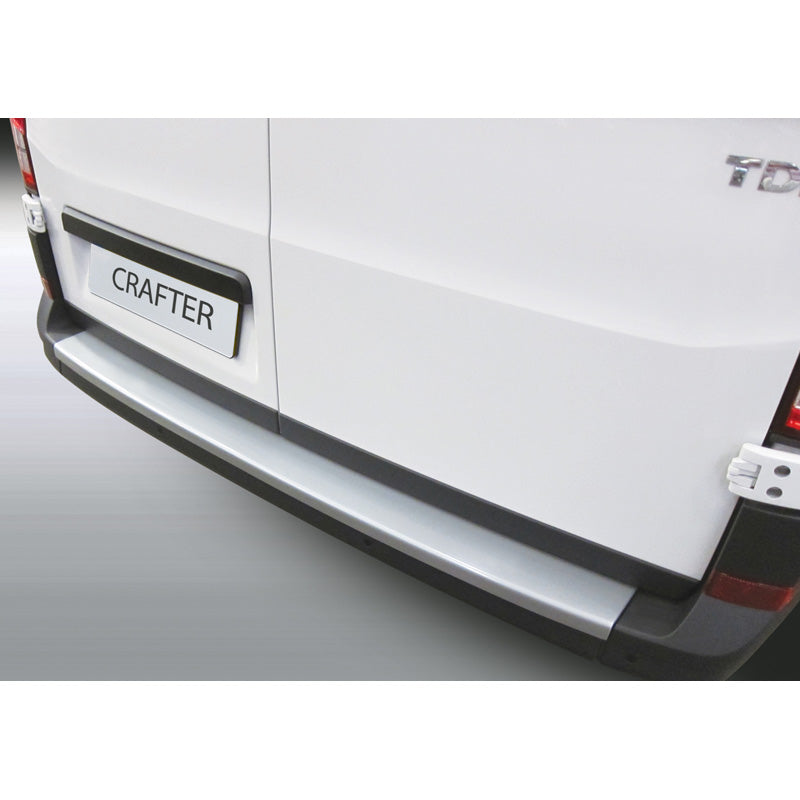 RGM, Rear bumper protector, ABS plastic, fits Volkswagen Crafter 2017- & MAN TGE 2017- Silver