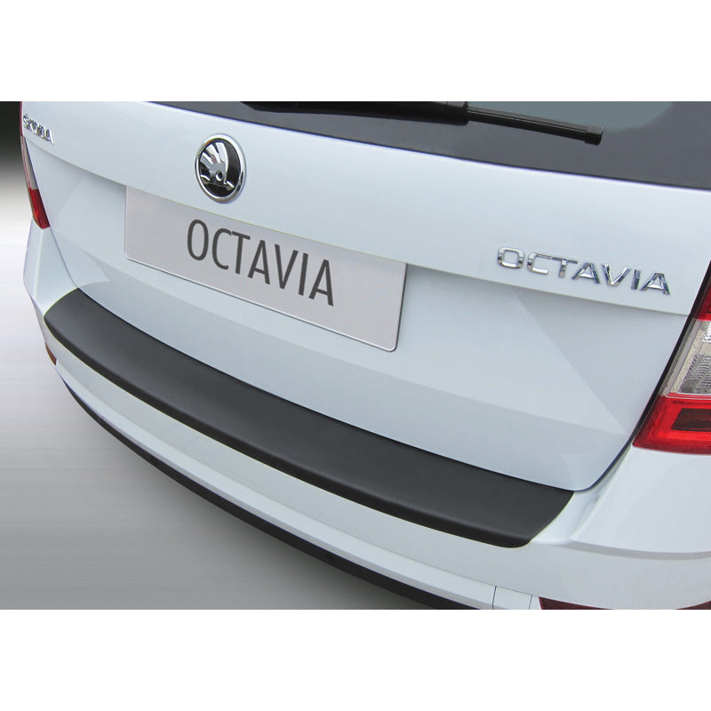 RGM, Rear bumper protector, ABS plastic, fits Skoda Octavia III FL Kombi 2017-2020 (excl. VRS) Black