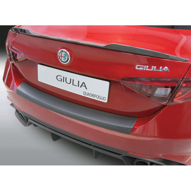 RGM, Achterbumperbeschermer, ABS kunststof, past op Alfa Romeo Giulia Quadrifoglio 2016- Zwart
