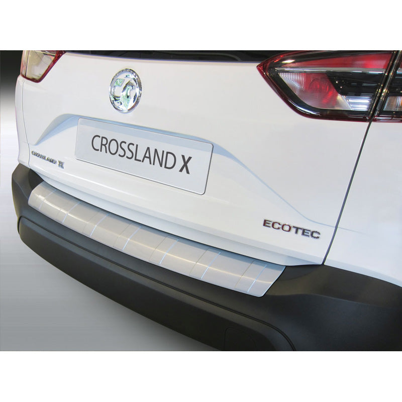 RGM, Achterbumperbeschermer, ABS kunststof, past op Opel Crossland X 2017- Zwart 'Geribbeld'