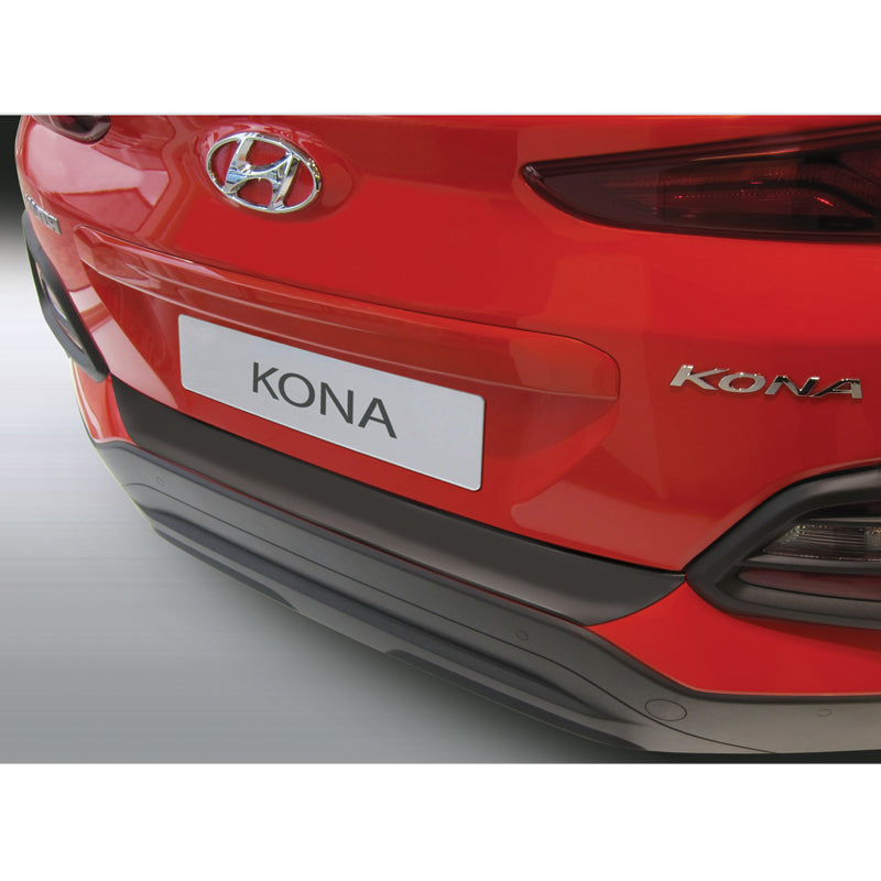 RGM, Rear bumper protector, ABS plastic, fits Hyundai Kona 7/2017-2021 Black