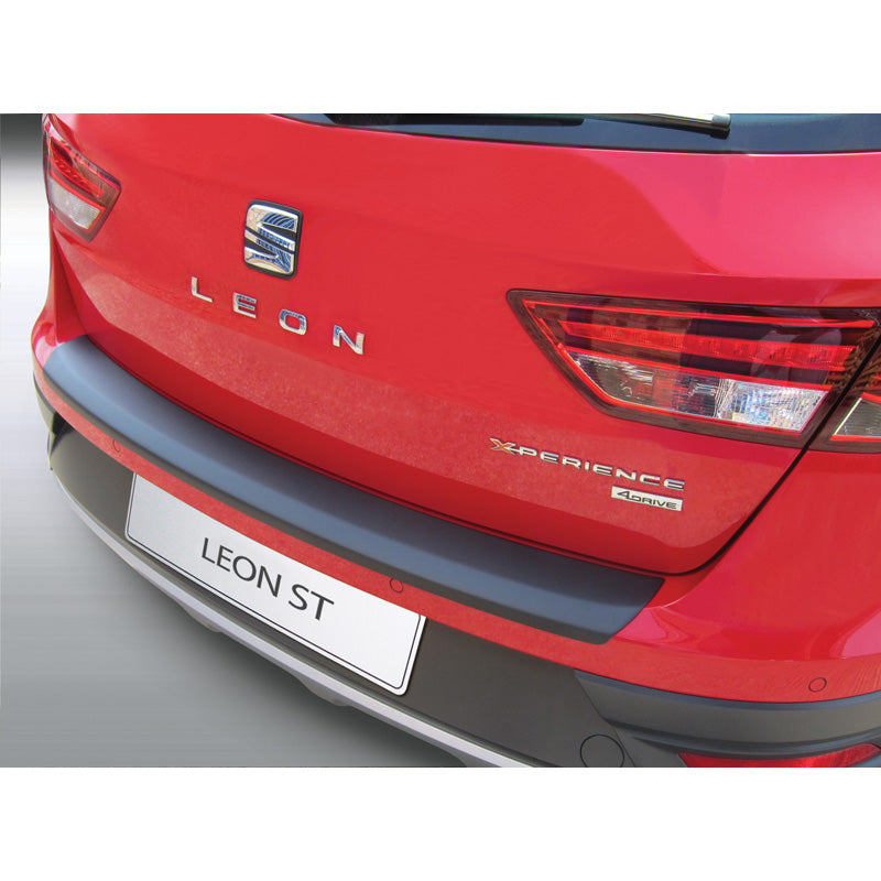 RGM, Rear bumper protector, ABS, Black, Fits Seat Leon (5F) ST S/SE/FR/X-Perience/Cupra 2013-2016