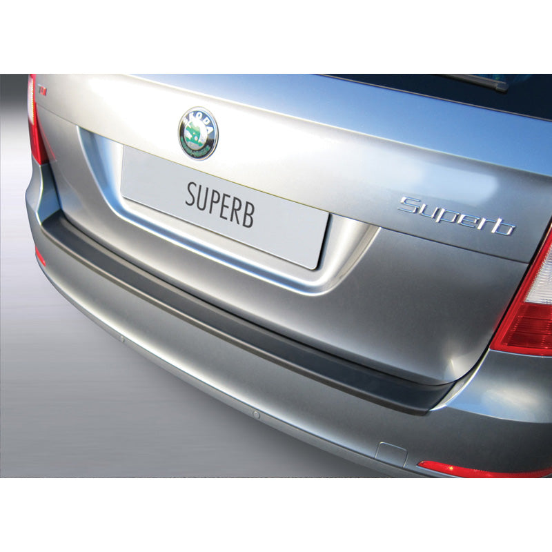 RGM, Rear bumper protector, ABS plastic, fits Skoda Superb Combi 2013-2015 Black