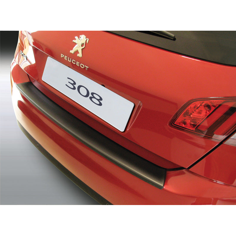 RGM, Protection de pare-chocs arrière, plastique ABS, compatible avec Peugeot 308 HB 5 portes 2014-2021 Noir
