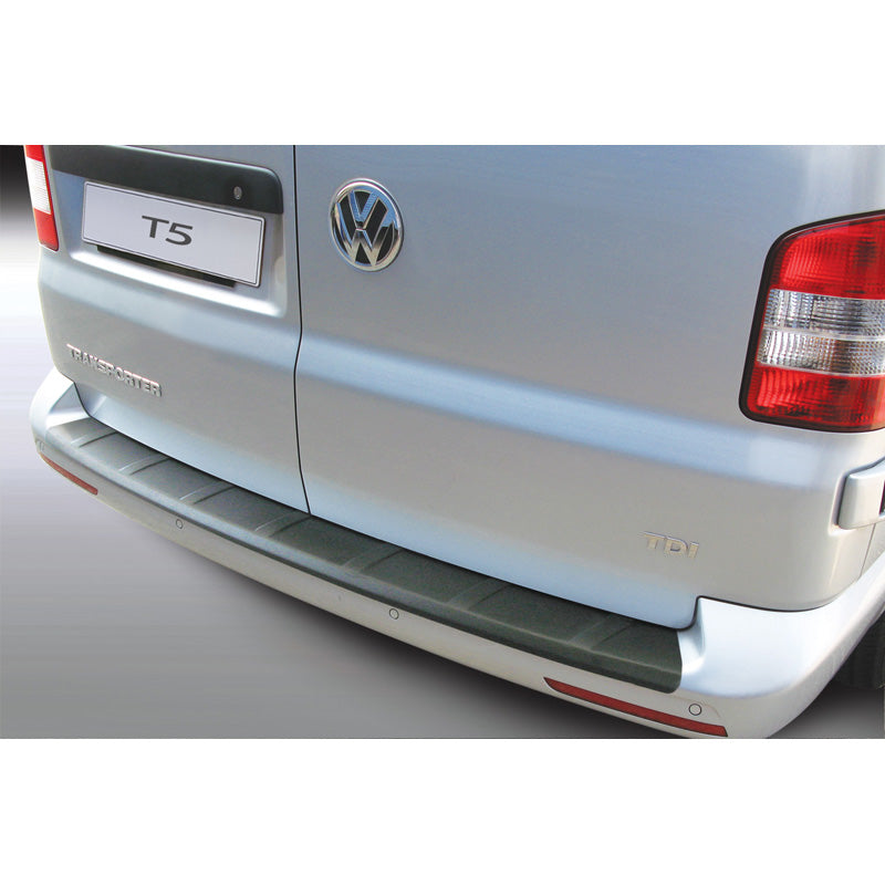RGM, achterbumperbeschermer, ABS-kunststof, past op Volkswagen T5 Caravelle/Multivan 2012-2015 'Geribd' (voor ongelakte bumpers) zwart