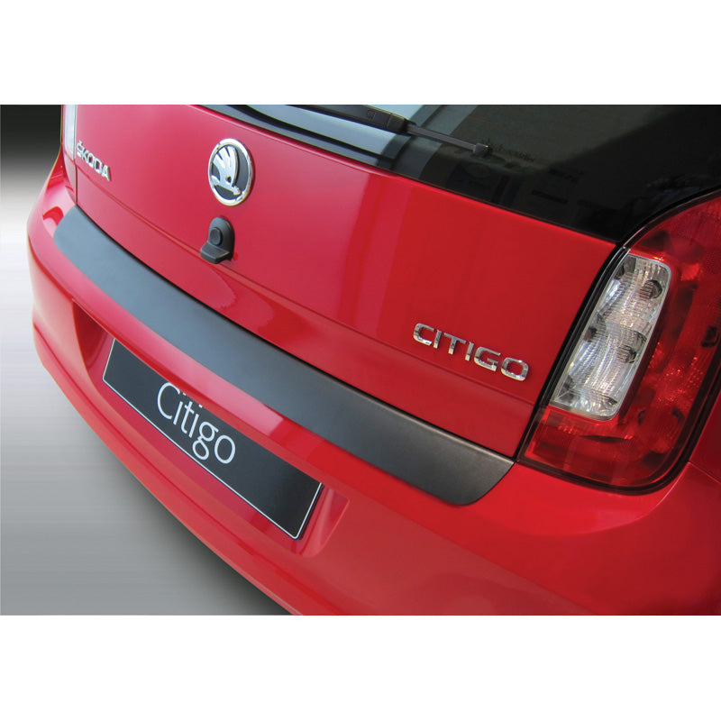 RGM, Protecteur de pare-chocs arrière, plastique ABS, convient à Skoda Citigo 3/5 portes 2012-2019 Black