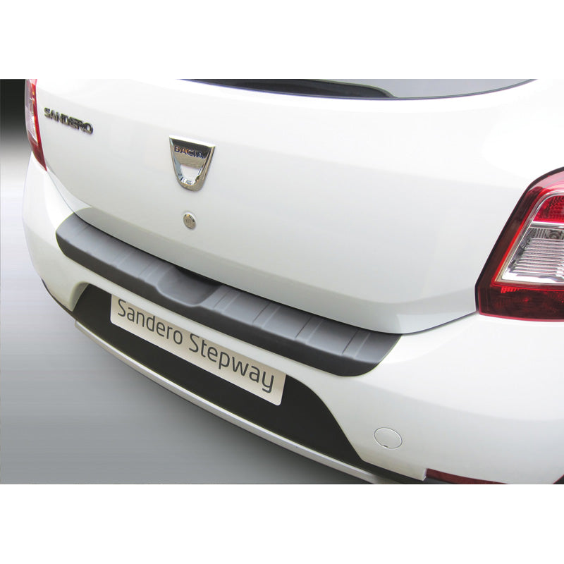 RGM, Rear bumper protector, ABS plastic, fits Dacia Sandero Stepway 2012-2020 'Ribbed' Black