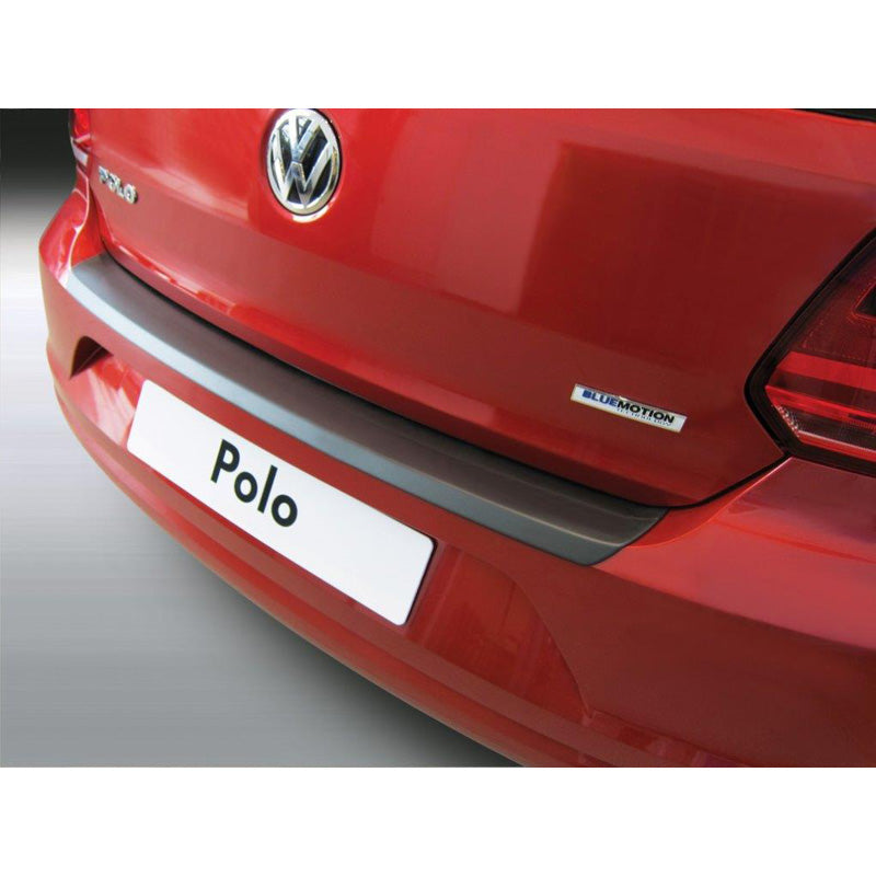 RGM, Rear bumper protector, ABS plastic, fits Volkswagen Polo 6C 3/5 doors 2014-2017 Black