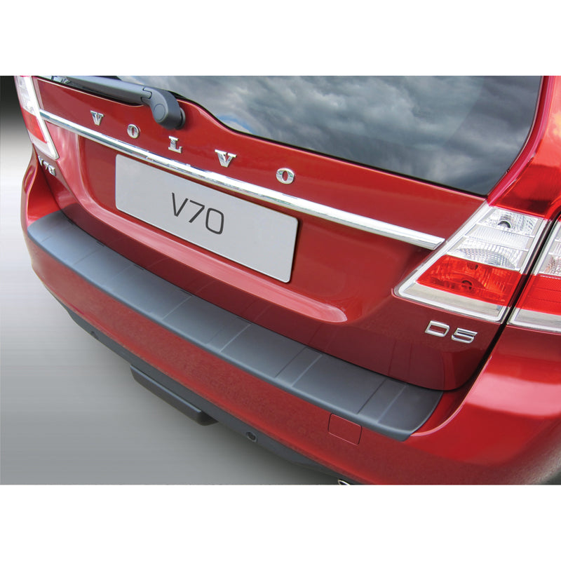 RGM, Achterbumperbeschermer, ABS-kunststof, past op Volvo V70 2013-2016 (excl. XC70) 'Geribd' Zwart