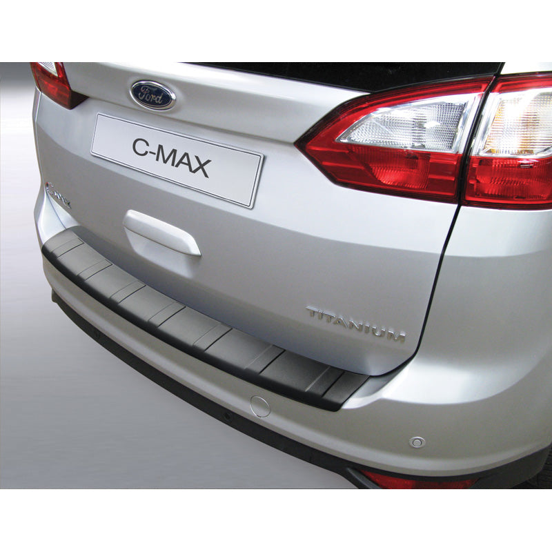 RGM, Achterbumperbeschermer, ABS-kunststof, geschikt voor Ford Grand C-Max 2010-2015 'Geribbeld' Zwart