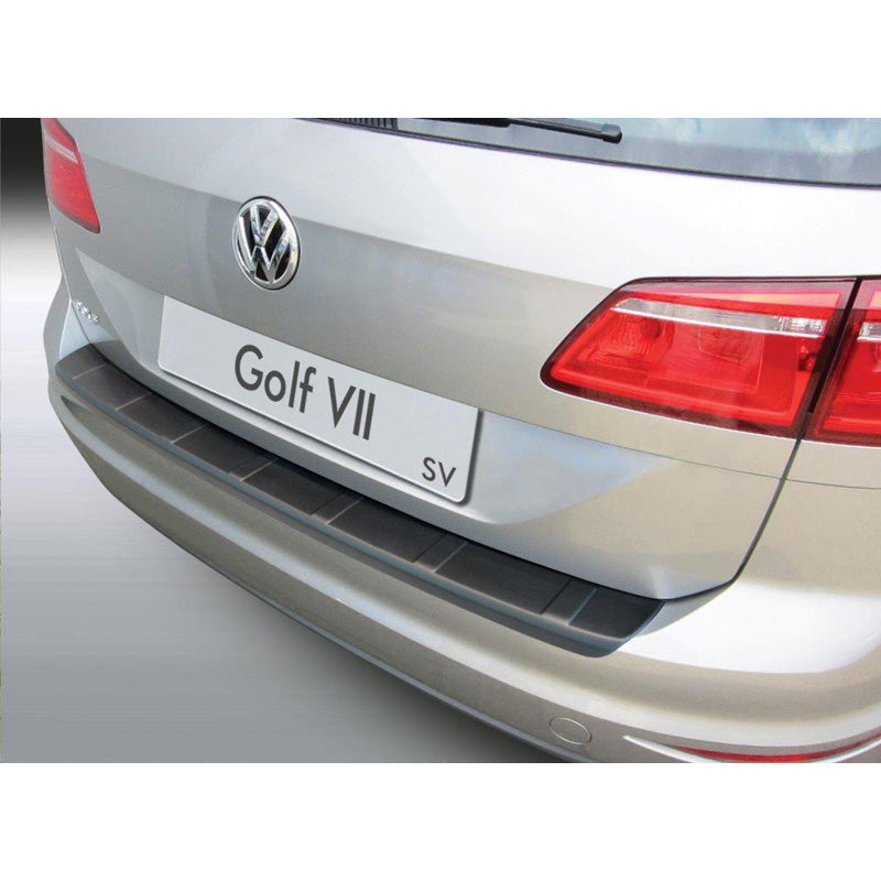 RGM, achterbumperbeschermer, ABS-kunststof, past op Volkswagen Golf VII Sportsvan 2014-2020 'Geribbeld' Zwart