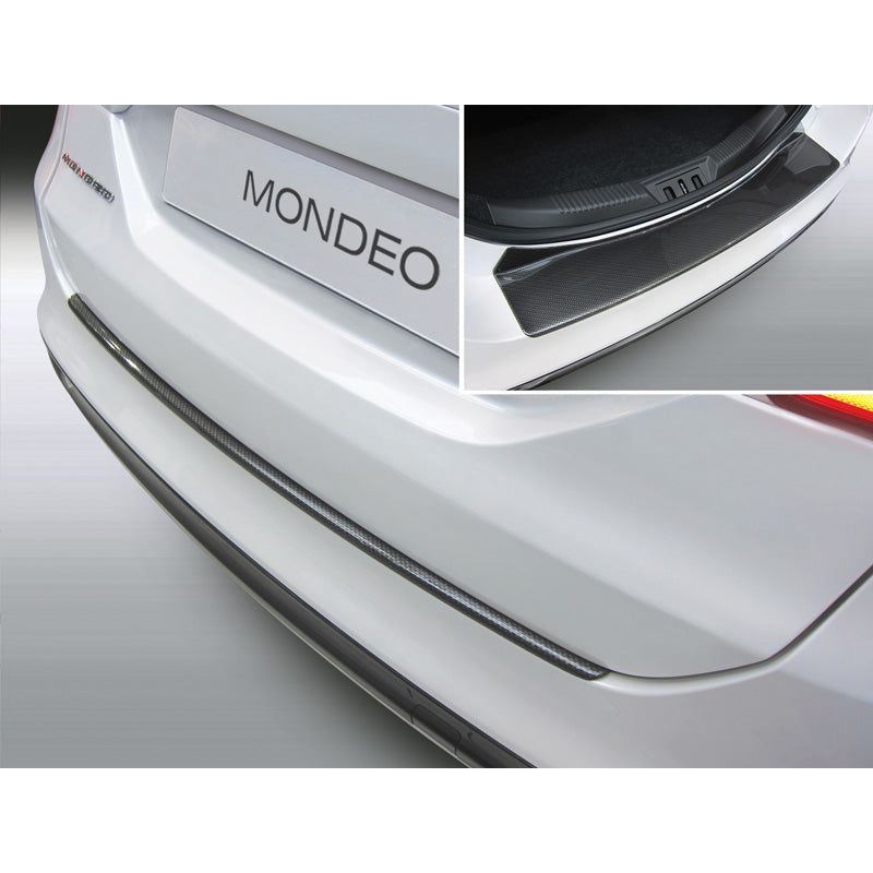 RGM, Rear bumper protector, ABS plastic, fits Ford Mondeo V 5-doors 2/2015- Black
