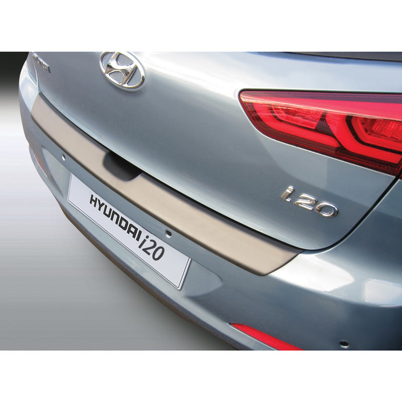 RGM, Rear bumper protector, ABS plastic, Fits Hyundai i20 5 doors 11/2014-6/2018 Black