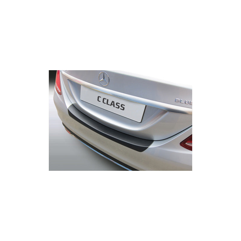 RGM, Protecteur de pare-chocs arrière, plastique ABS, convient à Mercedes C-Class W205 Sedan 3/2014-6/2021 Black