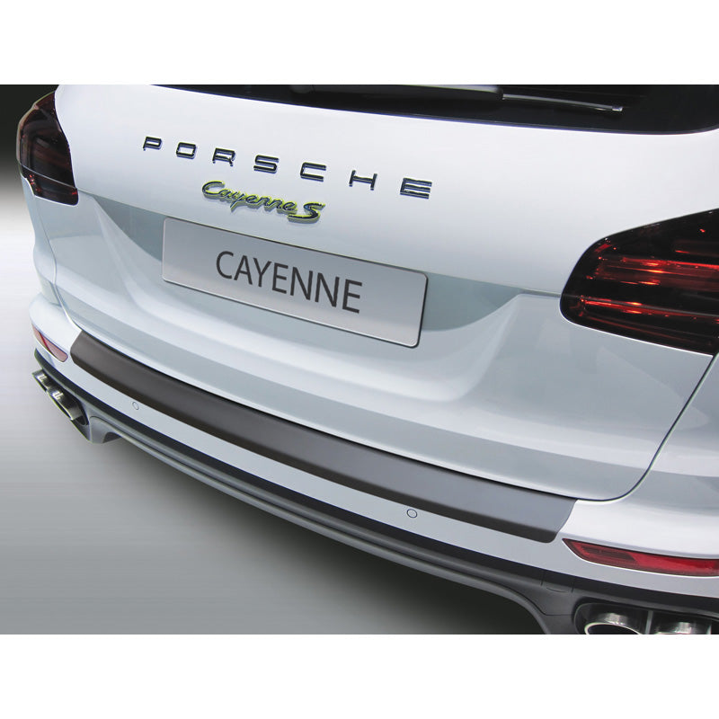 RGM, Protecteur de pare-chocs arrière, plastique ABS, compatible avec Porsche Cayenne 2014-2017 Noir