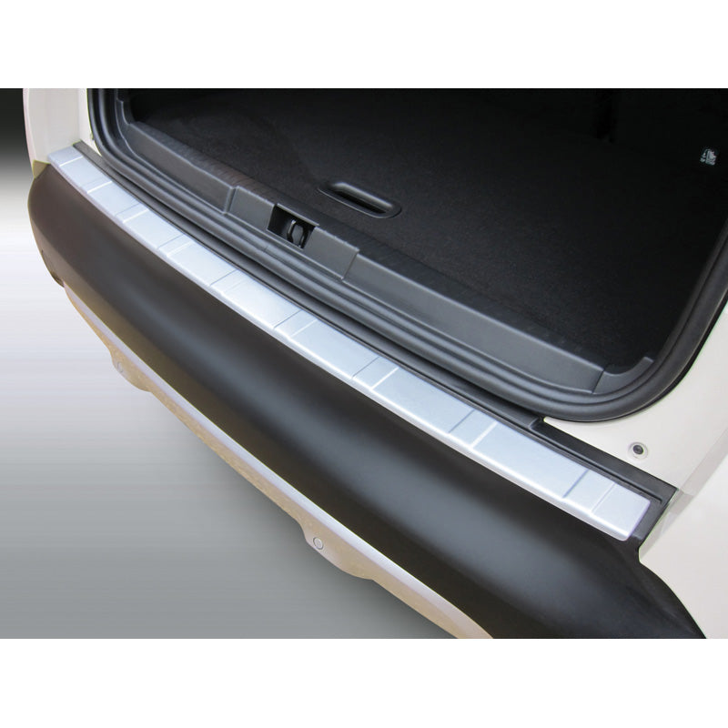 RGM, Protection de pare-chocs arrière, plastique ABS, compatible avec Renault Captur 2013- 'Nervuré' Noir
