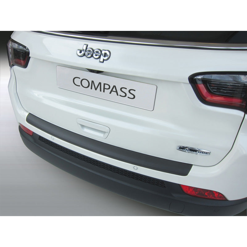 RGM, Protection de pare-chocs arrière, plastique ABS, compatible avec Jeep Compass 7/2017- Noir
