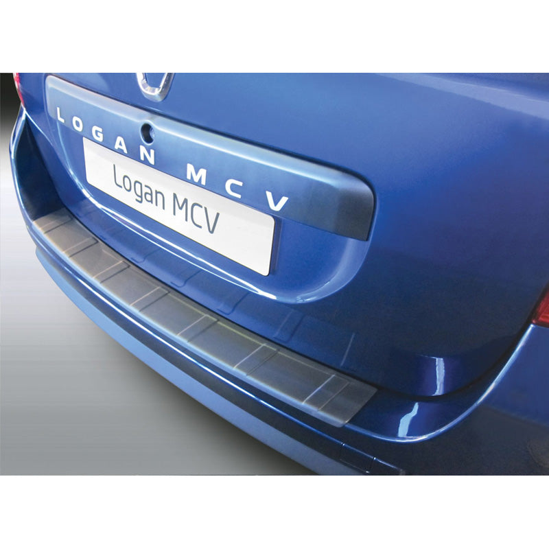 RGM, achterbumperbeschermer, ABS-kunststof, past op Dacia Logan MCV 6/2013- Zwart 'Geribbeld'