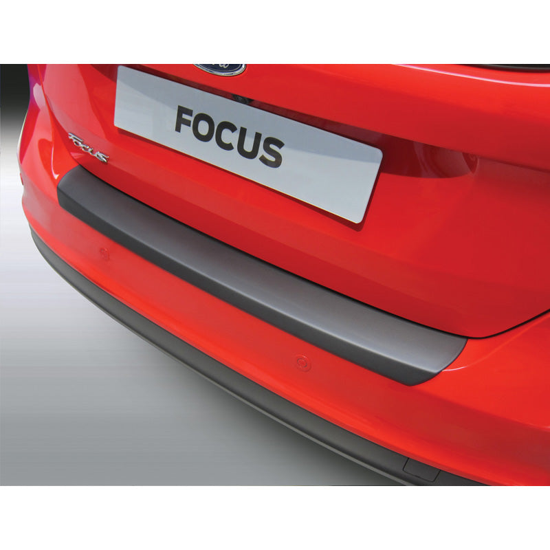 RGM, Protecteur de pare-chocs arrière, plastique ABS, compatible avec Ford Focus HB 5 portes 2014-2018 Noir