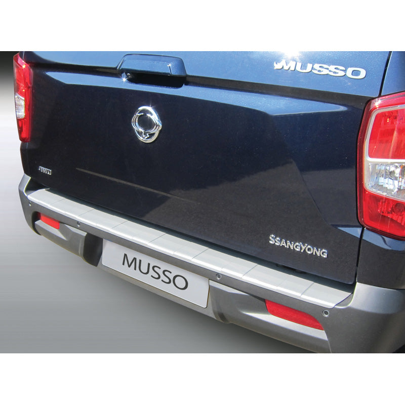 RGM, Rear bumper protector, ABS plastic, fits Ssang Yong Musso 2018- 'Ribs'