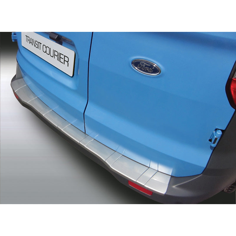 RGM, Rear bumper protector, ABS plastic, fits Ford Transit/Tourneo Courier 7/2014- 'Ribbed' Black