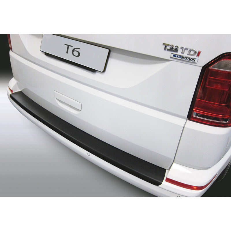 RGM, Rear bumper protector, ABS plastic, fits Volkswagen Transporter T6 Caravelle/Multivan 9/2015- with rear hatch Black