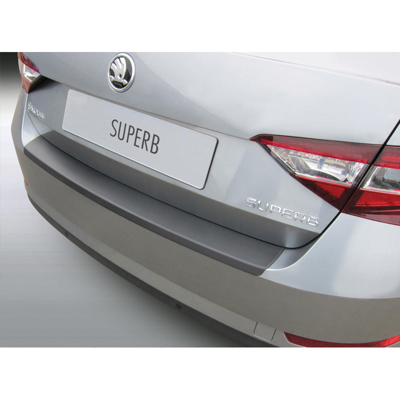 RGM, Rear bumper protector, ABS plastic, fits Skoda Superb III Sedan 5/2015- Black