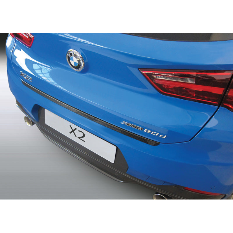 RGM, Rear bumper protector, ABS plastic, fits BMW X2 F39 SE/M-Sport/X 3/2018- Black