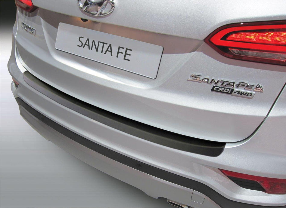 RGM, protège-pare-chocs arrière, plastique ABS, compatible avec Hyundai Santa Fe 9/2015-8/2018 noir