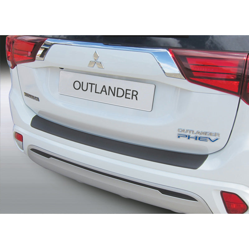 RGM, Rear bumper protector, ABS plastic, fits Mitsubishi Outlander PHEV 2015- Black