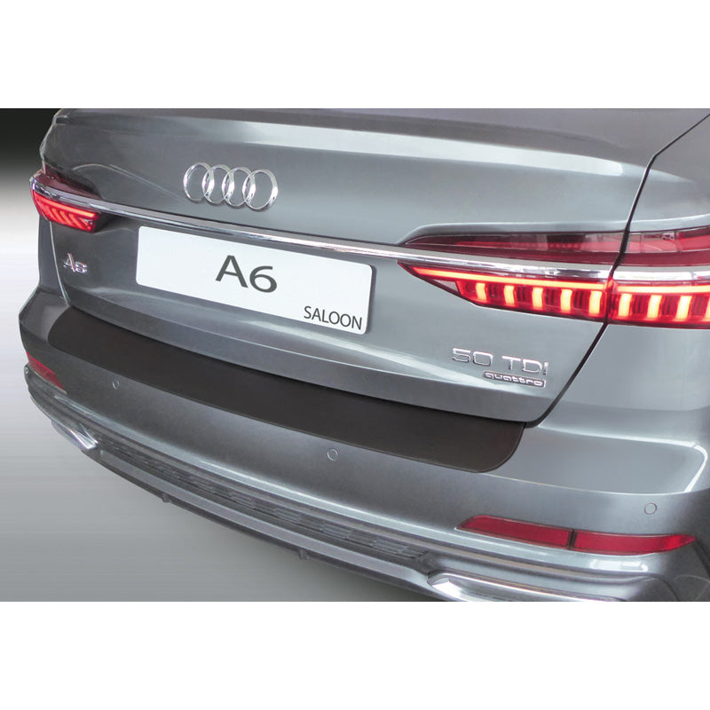 RGM, Rear bumper protector, ABS plastic, fits Audi A6 (C8) Sedan 06/2018- Black