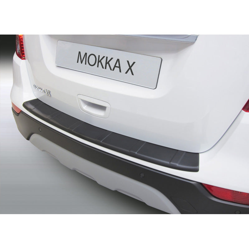 RGM, Rear bumper protector, ABS plastic, fits Opel Mokka X 10/2016- 'Ribbed' Black