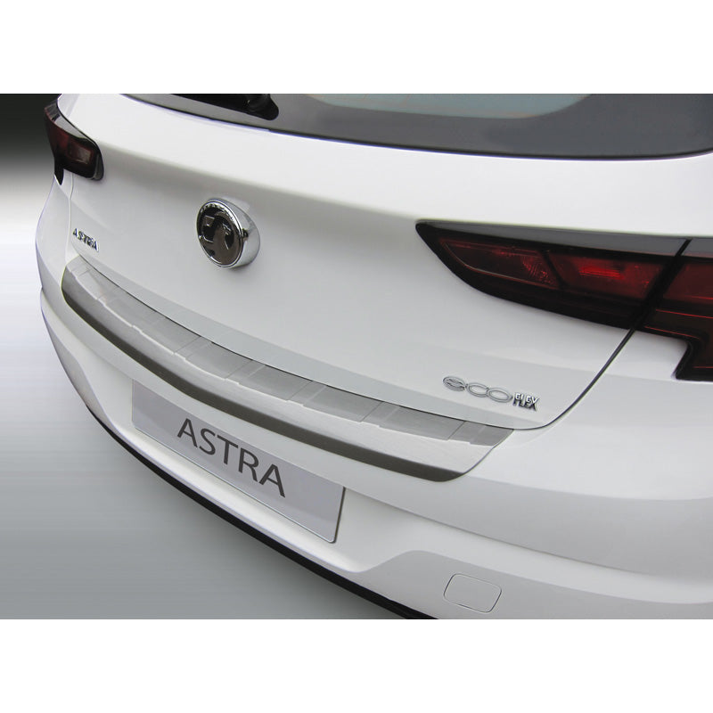 RGM, Rear bumper protector, ABS plastic, fits Opel Astra K 5-doors 10/2015-09/2021 excl. Turbo Black 'Ribbed'