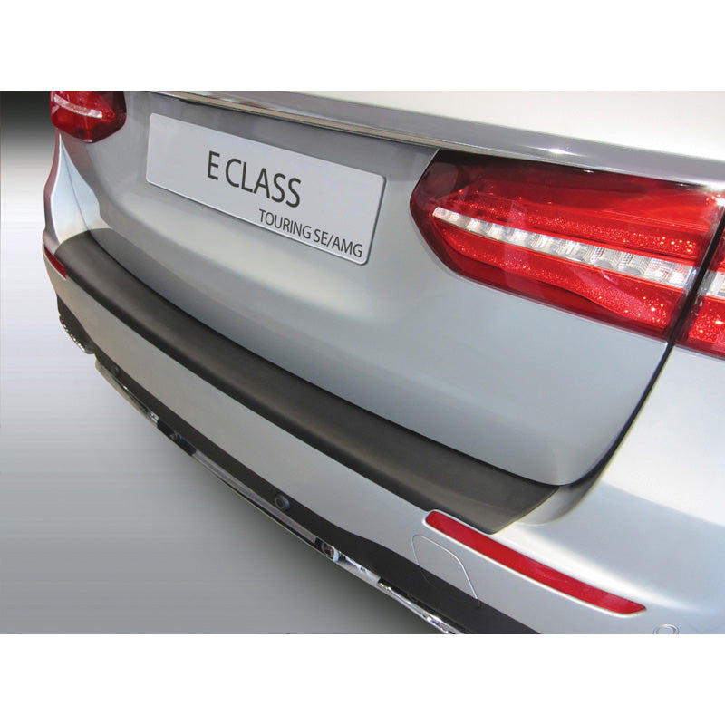 RGM, Rear bumper protector, ABS plastic, fits Mercedes E-Class W213 Estate SE/AMG-Line 2016-2020 Black