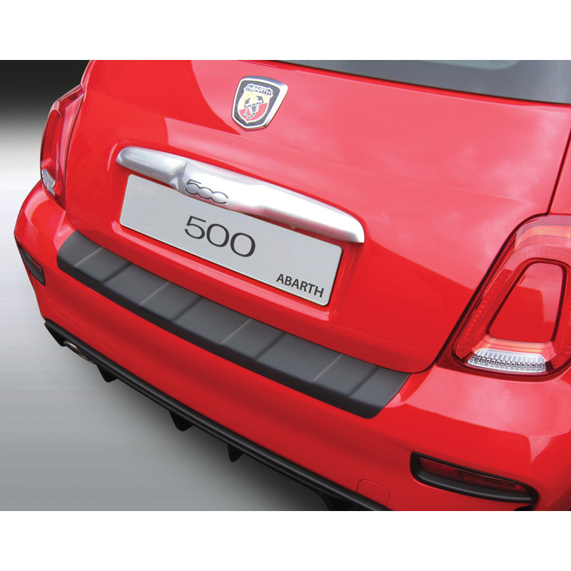 RGM, Rear Bumper Protector, ABS, Black 'Ribbed', Fits Fiat 500/500C Abarth 2016-