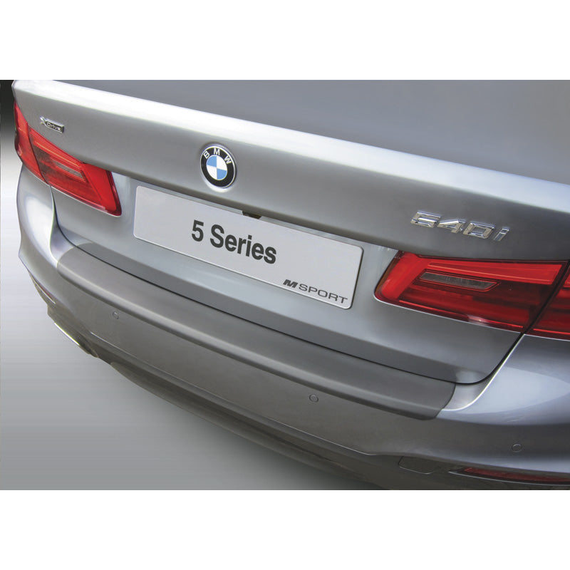 RGM, Protection de pare-chocs arrière, plastique ABS, compatible avec BMW 5-Series G30 Sedan M-Sport 10/2016-6/2020 Noir