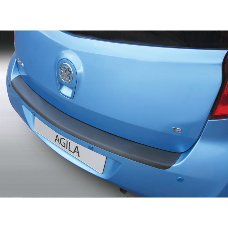 RGM, Rear bumper protector, ABS plastic, fits Opel Agila 2008-2015 Black