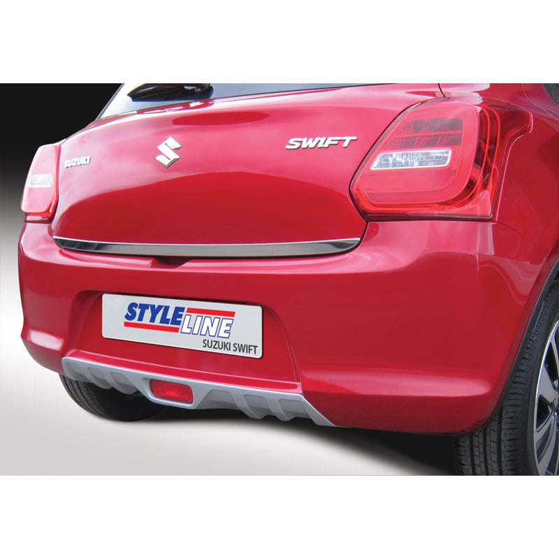 RGM, Rear bumper skirt 'Skid-Plate', fits Suzuki Swift IV 5-doors excl. Sport 5/2017- Silver
