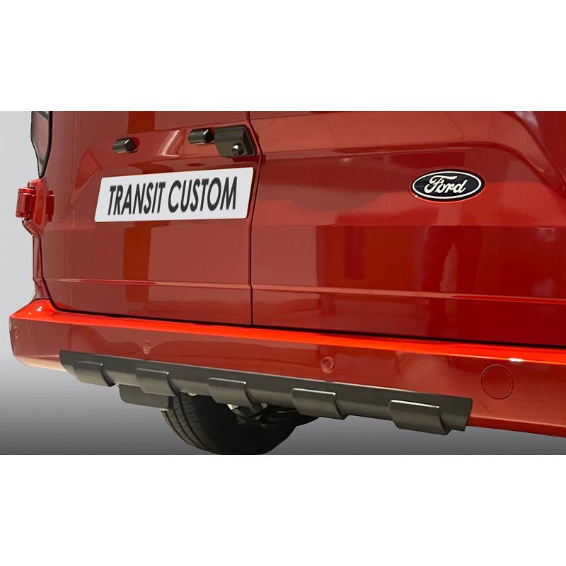 RGM, Rear bumper skirt 'Skid-Plate', fits Ford Transit Custom / Tourneo Custom 2023- Black (ABS)