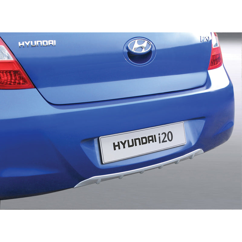 RGM, Rear bumper skirt (Diffusor), fits Hyundai i20 3/5-doors 2009-2015 silver (ABS)