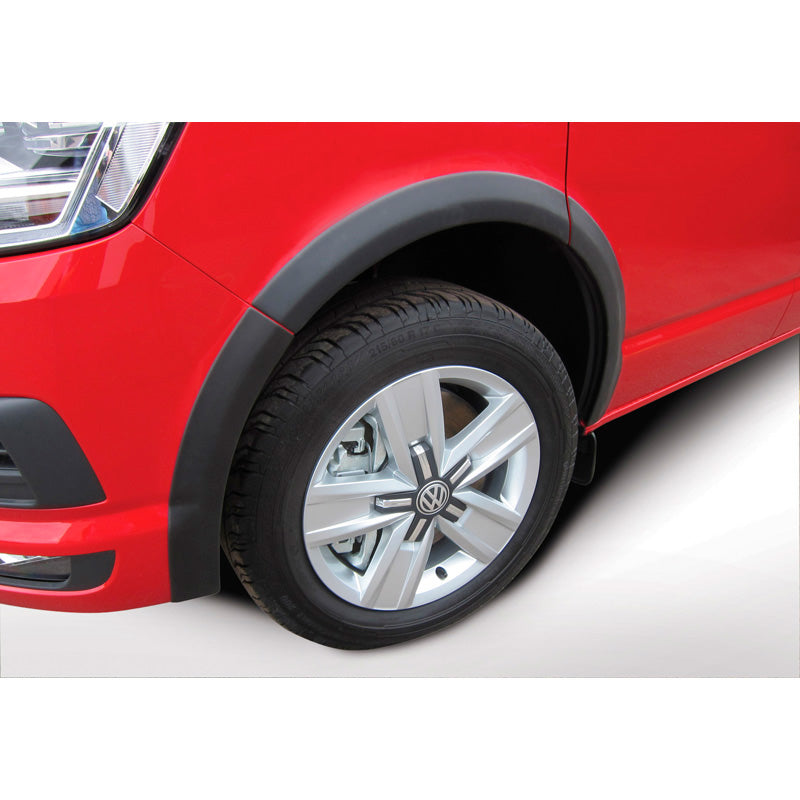 RGM, Set Wheel arch extensions, fits Volkswagen Transporter T6.1 2019-2022 Short Wheel Base - double sliding door - Rear barn doors - Black
